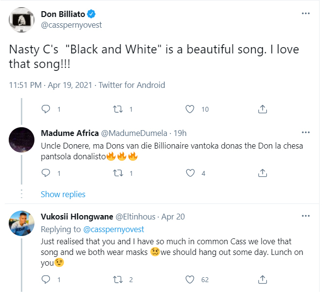 Cassper Nyovest Shows Love To Nasty C'S 'Black And White' Hit 2