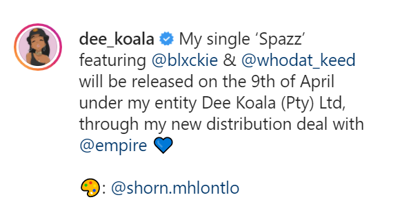 Dee Koala Bags A New Distribution Deal With Empire 2