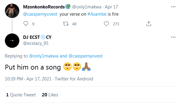 Makwa Is Ready To Make Peace With Cassper &Amp; Collaborate On New Project 2