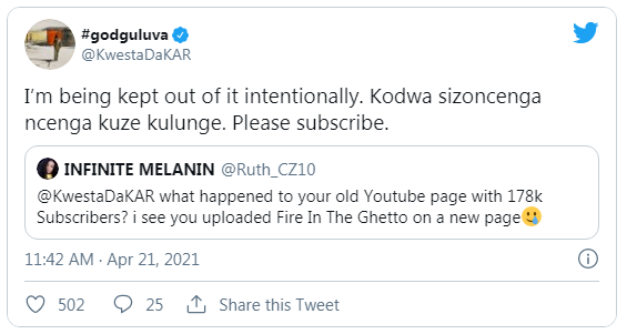 Nota On Kwesta Getting Locked Out Of His Youtube Channel 2