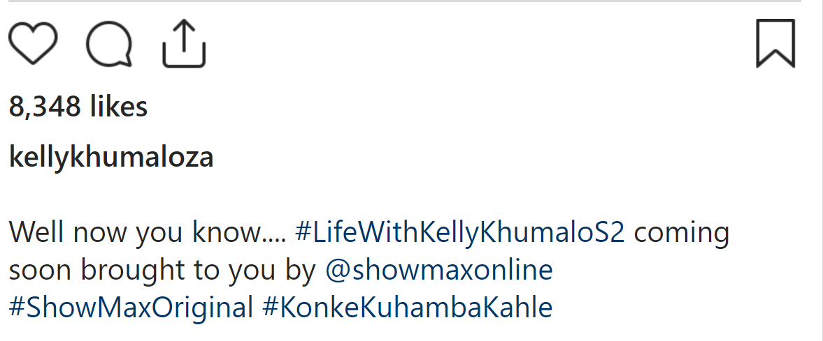 Kelly Khumalo Share Details On Life With Kelly Khumalo Season 2 2