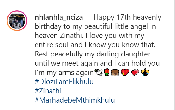 Mafikizolo'S Nhlanhla Nciza Celebrates Late Daughter Zinathi'S 17Th Birthday 2