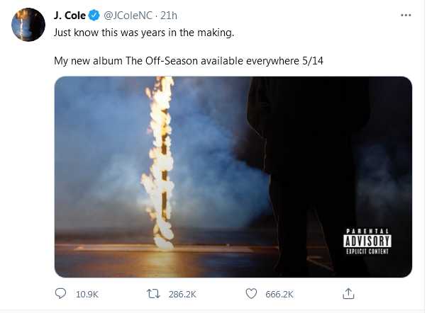 J. Cole Drops &Quot;The Off-Season&Quot; Album May 14 2