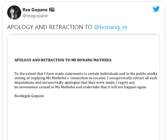 Youtuber Apologises After Bonang'S R500K Lawsuit 2