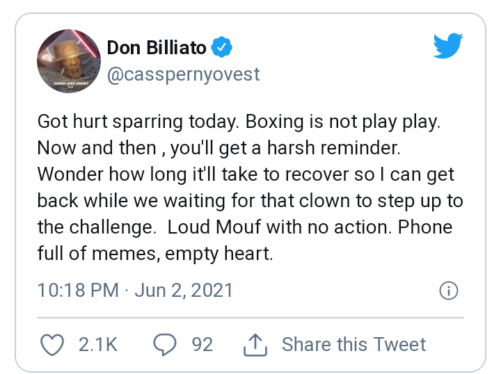 #Celebrityboxing: Cassper Nyovest Injured While Training For Prince Kaybee Fight 2