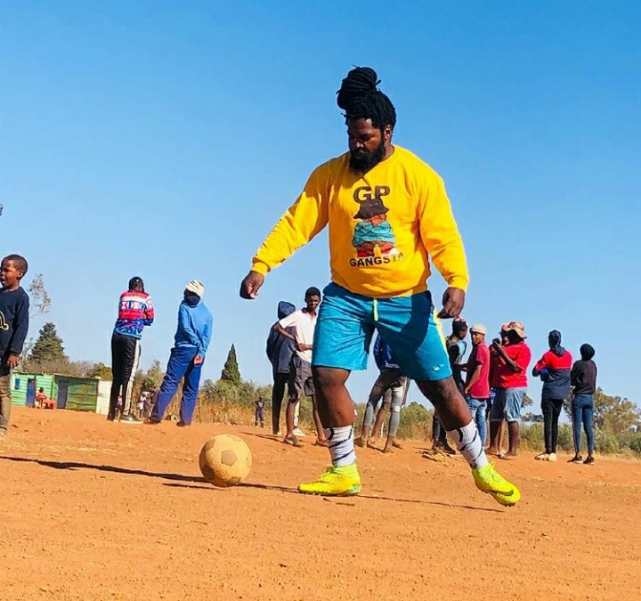 Big Zulu Shows Off His Soccer Skills