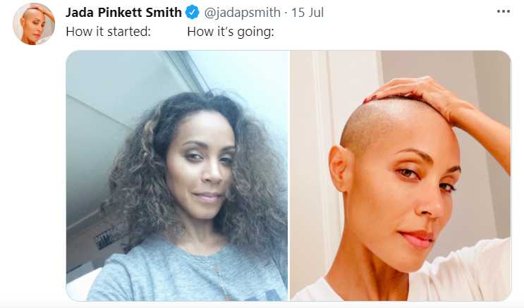 Jada Pinkett Smith Goes Bald, Fans React 2