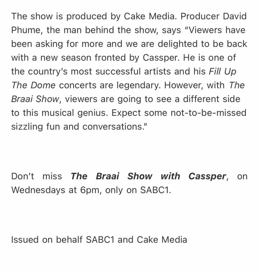 Aka Upset As Cassper Nyovest Is Unveiled As Host For The Braai Show Season 2 4
