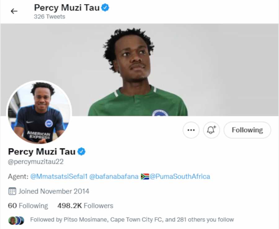 Percy Tau Moves To Al Ahly Egypt! Removes Brighton From Twitter Profile! 2