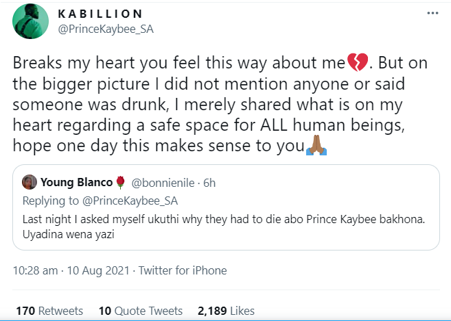Prince Kaybee Is Trending For Sharing His Thoughts On Killer Kau &Amp; Mpura'S Death 3