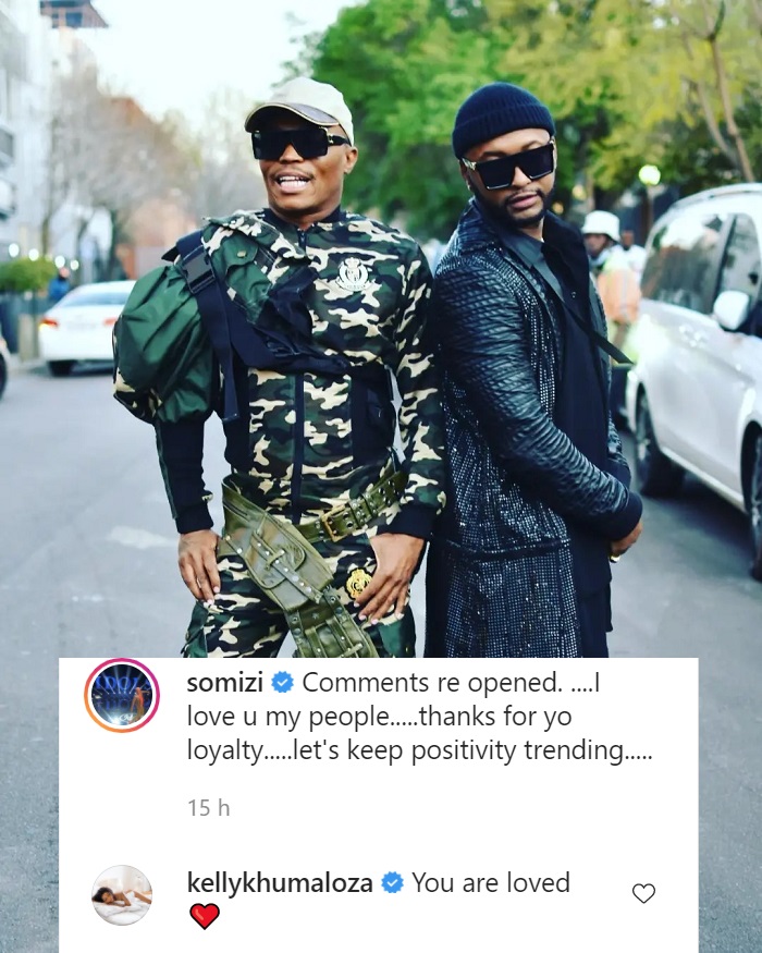 Somizi Re-Opens Comment Section For Followers After Deactivating For Weeks 2