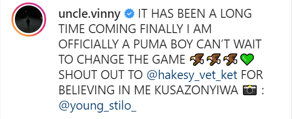 Uncle Vinny Signs New Deal With Puma 2