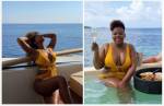 Mzansi Reacts As Kelly Rowland Shares Pics Rocking The Same Swimwear As Anele Mdoda