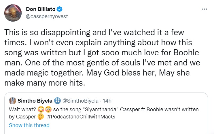 Cassper Reacts To Boohle'S &Quot;Disappointing&Quot; Statement On Siyathandana 2