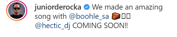 Junior De Rocka Have A Song Coming With Boohle &Amp; Dj Hectic 2