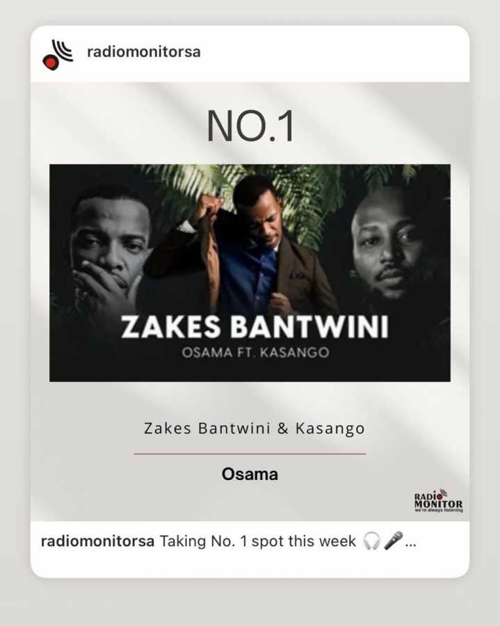 Unreleased Zakes Bantwini &Amp; Kasango'S Osama Is Number One On Radio 2