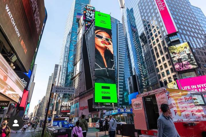 Excitement In Mzansi As Dbn Gogo Pops On A Billboard In New York'S Times Square 2