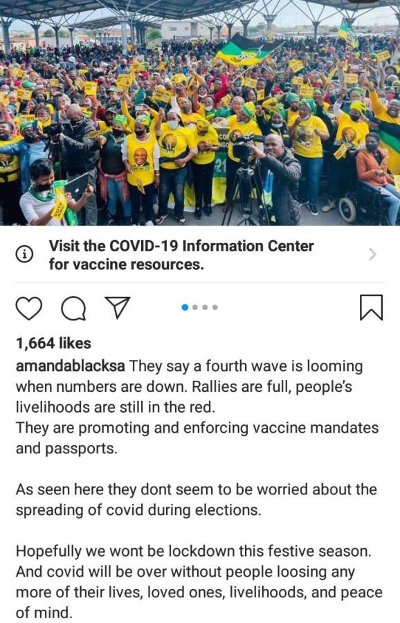 Coronavirus: Amanda Black Laments Crowded Rallies Amid Specter Of A Fourth Wave 2