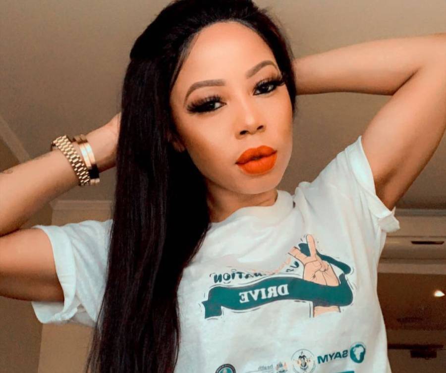 Kelly Khumalo Hangs Out With Son, Christian (Video)