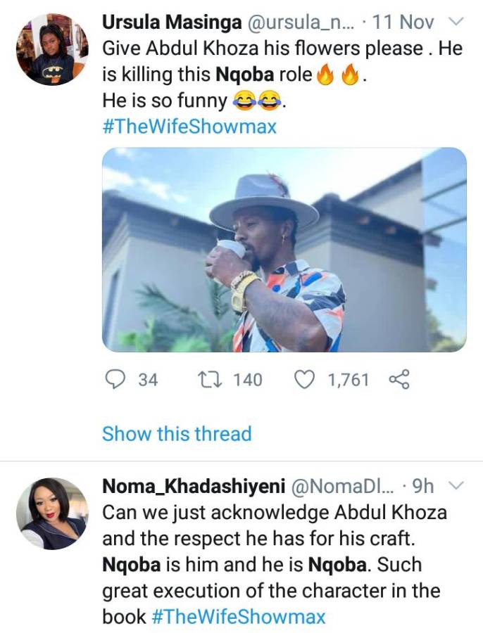 Mzansi Praises Abdul Khoza For Killing His Role As Nqoba On Showmax Series &Quot;The Wife&Quot; 4