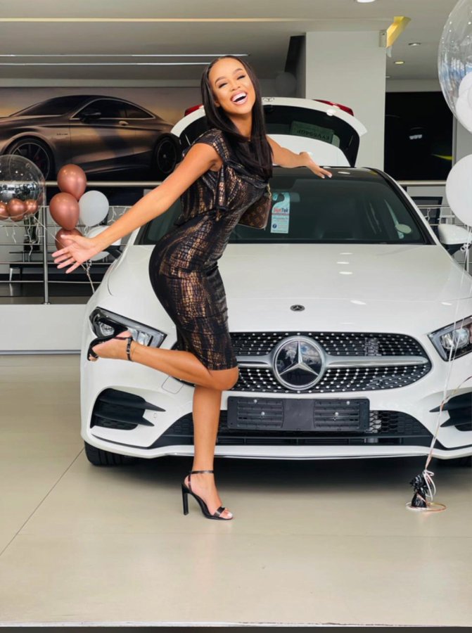 Ntando Duma’s Gogo Breaks Into A Dance Seeing Her Mercedes A200 Amg 5