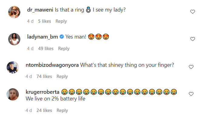 Khanyi Mbau Flashes New Ring, Fans Throw Engagement Questions At Her 4