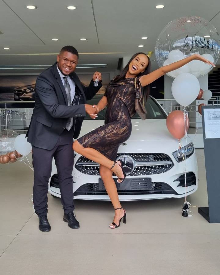 Ntando Duma’s Gogo Breaks Into A Dance Seeing Her Mercedes A200 Amg 4
