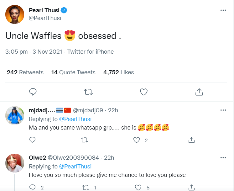 Pearl Thusi Says She'Ll &Quot;Fight For Uncle Waffles&Quot; 2