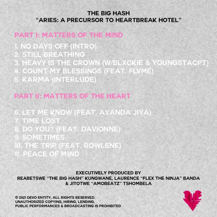 The Big Hash Unveils Tracklist And Release Date For Ep &Quot;Aries: A Precursor To Heartbreak Hotel&Quot; 4