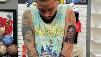 AKAs Inks Huge M.J Face On His Arm