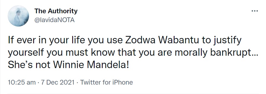 Nota Baloyi Buries Zodwa Wabantu In New Tweet 2