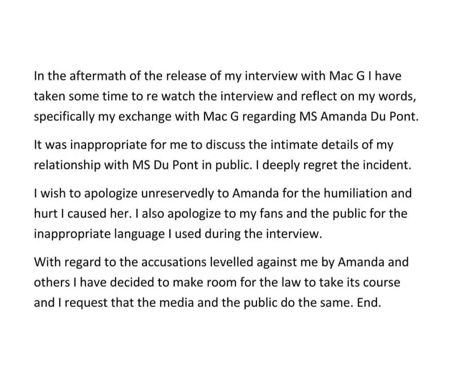 Jub Jub Releases Statement Apologizing To Amanda Du-Pont 2