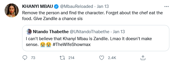 Mzansi Reacts To Khanyi Mbau'S Appearance On The Wife On Showmax 4