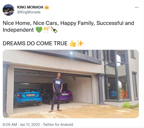 Pic: King Monada Celebrates Completing His New Mansion 2
