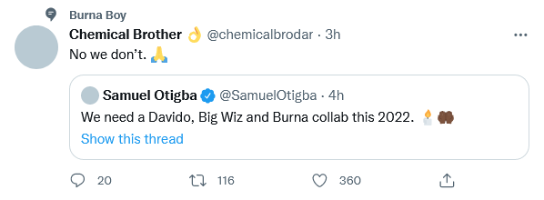 Nigerians Are Hungry For Burna Boy, Wizkid &Amp; Davido Collaboration After Wizkid &Amp; Davido Hug-Up At An Event 2