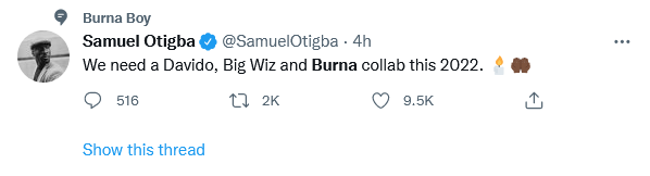 Nigerians Are Hungry For Burna Boy, Wizkid &Amp; Davido Collaboration After Wizkid &Amp; Davido Hug-Up At An Event 4