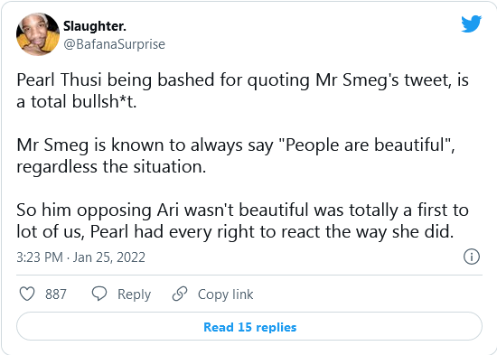 Pearl Thusi Bashed For Her Reaction To Mr. Smeg'S Verdict On Ari Lennox 3