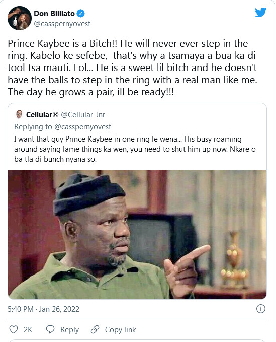 &Quot;Bitch&Quot; - Cassper Nyovest Denounces Prince Kaybee 3