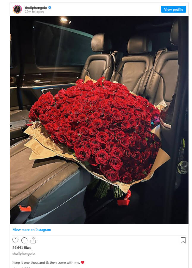 Thuli Phongolo'S Bouquet Of Red Roses Leaves Mzansi Guessing 2