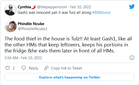 Big Brother Mzansi Viewers Lash Out At Tulz For &Quot;Stealing The Meat&Quot; 2