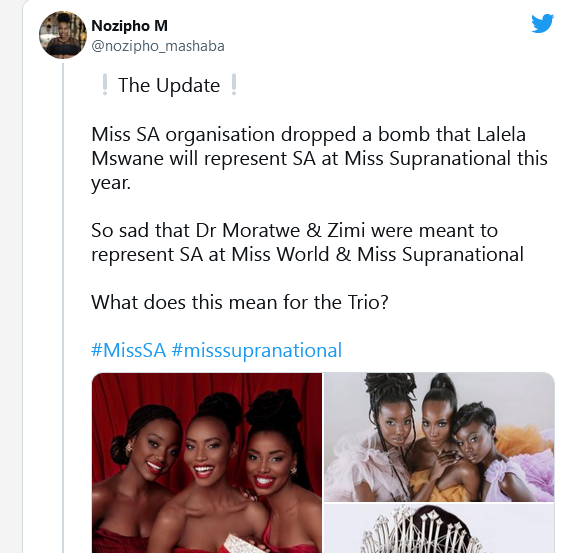 Controversy Erupts Over The Choice Of Lalela Mswane As Beauty Rep For Miss Supranational 4