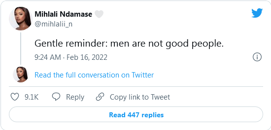 Mihlali Ndamase Roasted Over Comments On Men 2