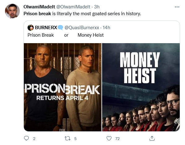 Money Heist Vs Prison Break: Tv Series Fans Pick Their Favourite 8