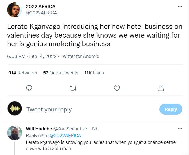Lerato Kganyago Gets Her Own Hotel, Spa &Amp; Restaurant As Valentine Gift 3