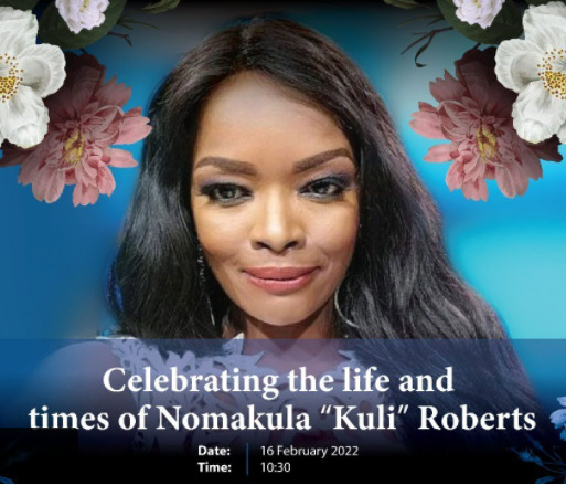 Memorial Service Details For Nomakula ‘Kuli’ Roberts