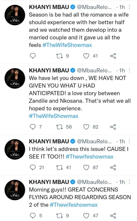 The Wife Showmax: Khanyi Mbau Addresses Fans On The Radical Change To The Storyline In Season 2 2
