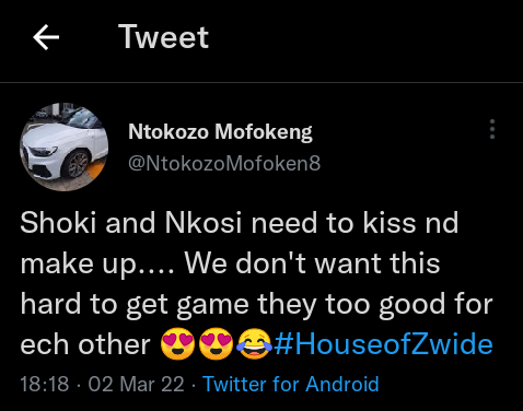 House Of Zwide Character, Shoki, Dragged On Twitter For Her Love Games With Nkosi 5