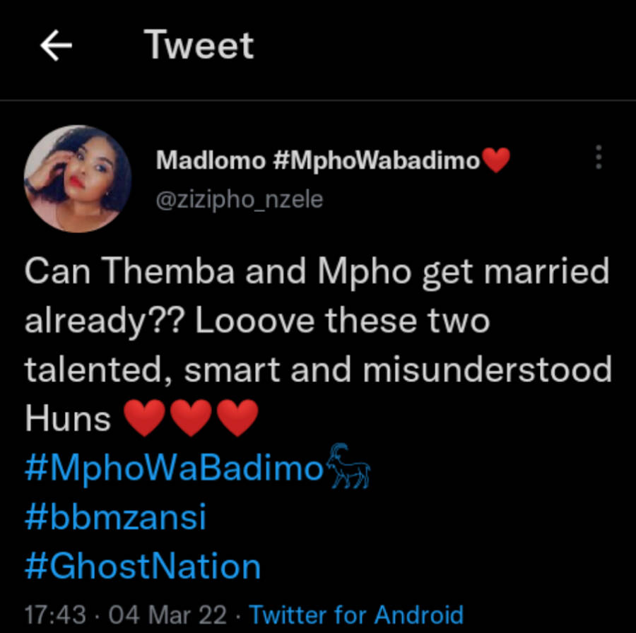 Bbmzansi Fans Rooting For Themba And Mpho For The Win 6