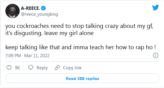 A-Reece Sends Stern Warning To Social Media Trolls Over His Girlfriend 2