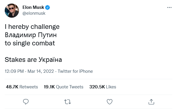 Russian Government Responds To Elon Musk Fistfight With Putin Challenge 2